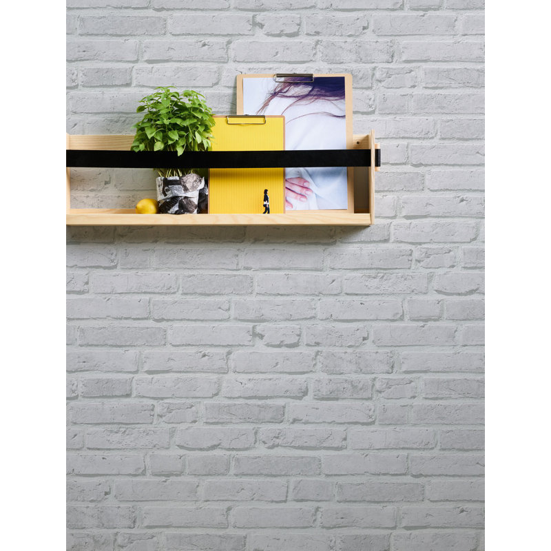 Bricks and More Collection Brickshire Residents Wallpaper Roll, White