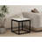 Modern Coffee Table with Additional Storage, White & Black, 17.7 x 17.9 x 17.7 inches | 100% Melamine Coated Particle Board, 0.7 inches Thick, 100% Metal Frame | Stylish Multi-Purpose Design for Home & Hotel-985678550