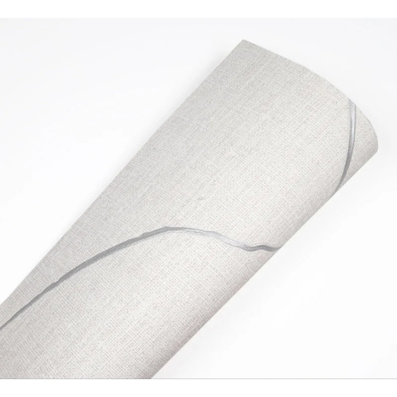 Unito Kintsugi Vinyl/Non-Woven Wallpaper Roll, Platinum