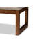 Banc rembourré en bois brun noyer Veronica-69474415