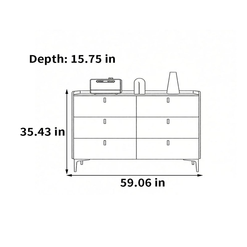 Armoire de rangement à tiroir minimaliste italienne