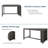 5-Piece Counter Height Rustic Farmhouse Dining Set Solid Wood Bar Table & 4 Chairs Distressed Finish for Kitchen Island, Breakfast Nook & Farmhouse Decor Easy Assembly-405893351
