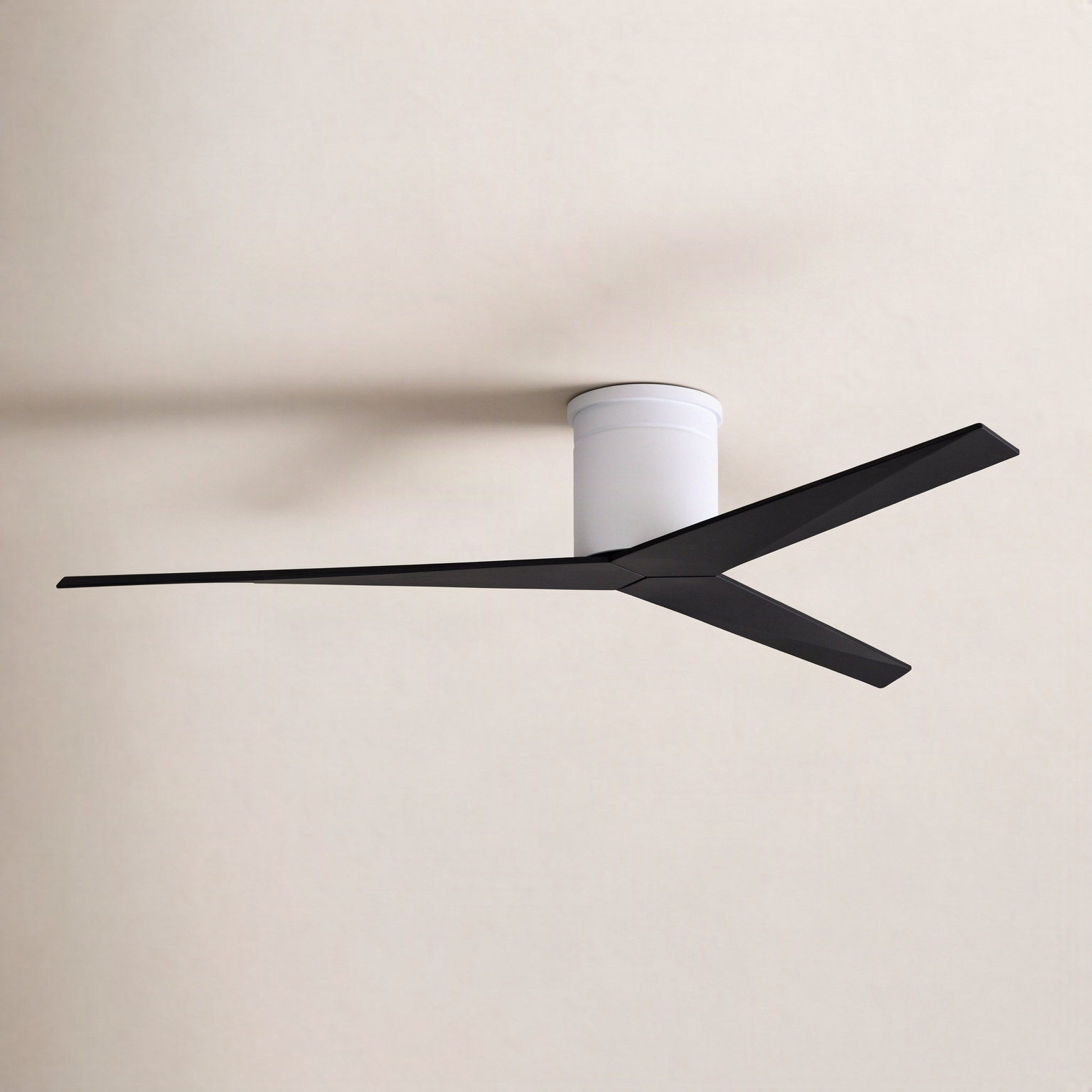 56'' 3 Blade Ceiling Fan, Gloss White, Old Oak Tone