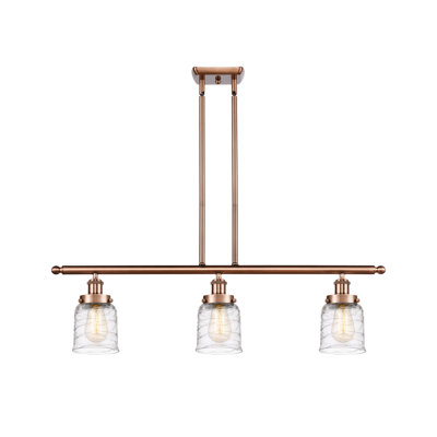 Luminaire suspendu linéaire à 3 lumières pour îlot de cuisine Alishma