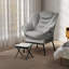 Fauteuil Lazy, fauteuil d'appoint rembourré en tissu avec poches latérales-1330097931
