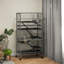 Abri 63 pouces 63 Chinchilla - avec, 6 portes, plateau amovible, fabrication en acier robuste, cage de furet gris, facile à nettoyer, roulant,