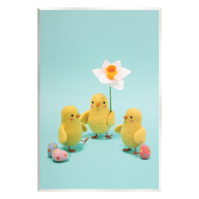 " Spring Chicks Floral Easter Eggs " Color Photography Print