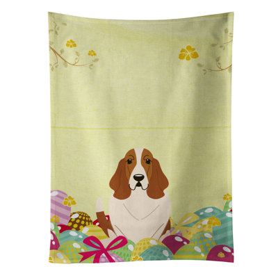 Chiffons rectangulaire basset hound pâques œufs