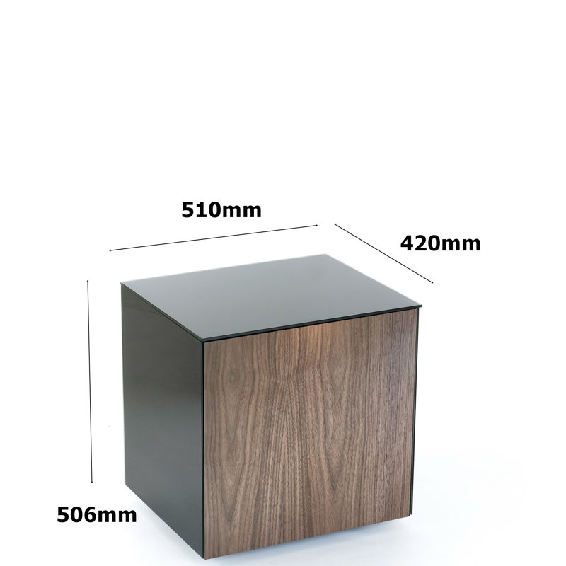 INTEL Side / lamp Table, Black/Walnut