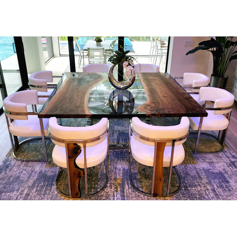 Abruzzo Walnut Wood Dining Table, 36" L x 36" W