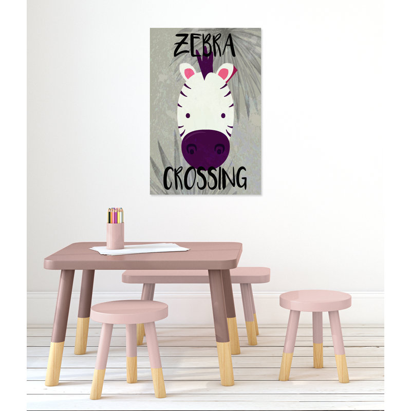 Impression sur papier Zebra Crossing, H 36 po x l 24 po x P 1,5 po, Canevas