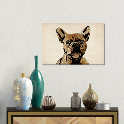 « french bouledogue », impression sur toile michael tompsett