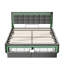 Ottoman Bed With Led And Usb Linen Grey-182445217