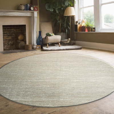 Davide 1228 Transitional Striated Beige Area Rug