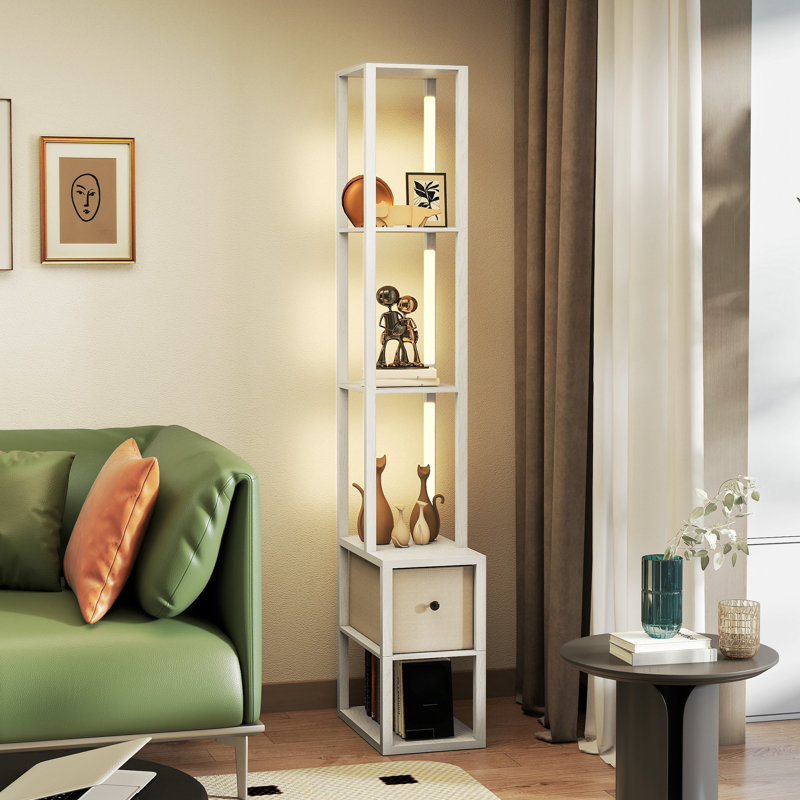 169cm LED Column Floor Lamp, White