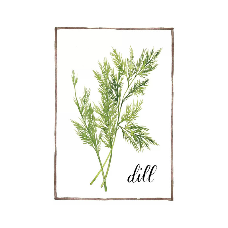 Watercolour Herbs III - Wrapped Canvas Print, 66.04 cm H x 45.72 cm W