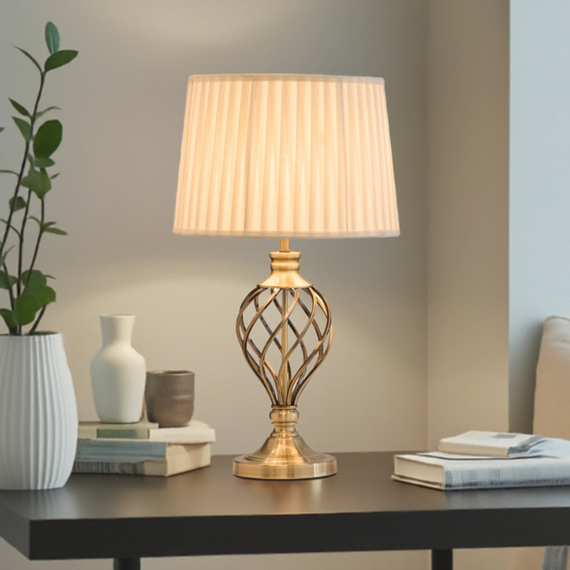 Wauneta 61cm Table Lamp, Beige/Cream