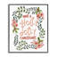 Jolly Christmas with Flower Border, estampe numérique, conception de Caverly Smith-114325624-114325625