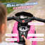 Moto à piles avec klaxon et musique, finition rose chaud, fabrication en acier et en PP, pour tout-petits