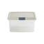 Wham Clip 5x 9L Square Plastic Storage Boxes with Secure Clip Lock Lids. L:29 x W:29 x H:15.5cm Clear/Green Milieu/Stone-107097845