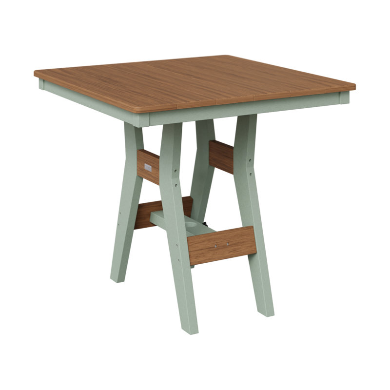 Table carrée à hauteur de comptoir 33 po Berlin Gardens Harbor, H 35,5 po x l 33 po x P 33 po, Acajou antique