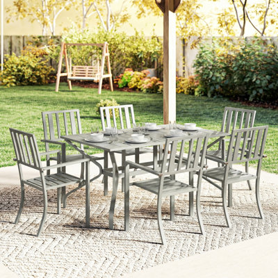 6 - Person Patio Dining Set with Rectangular Table