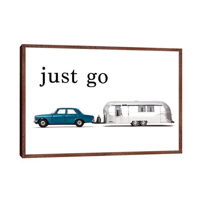 Airstream Car - Just Go - Print on Canvas