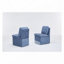Chaise rembourrée en lin sans accoudoirs-920662613