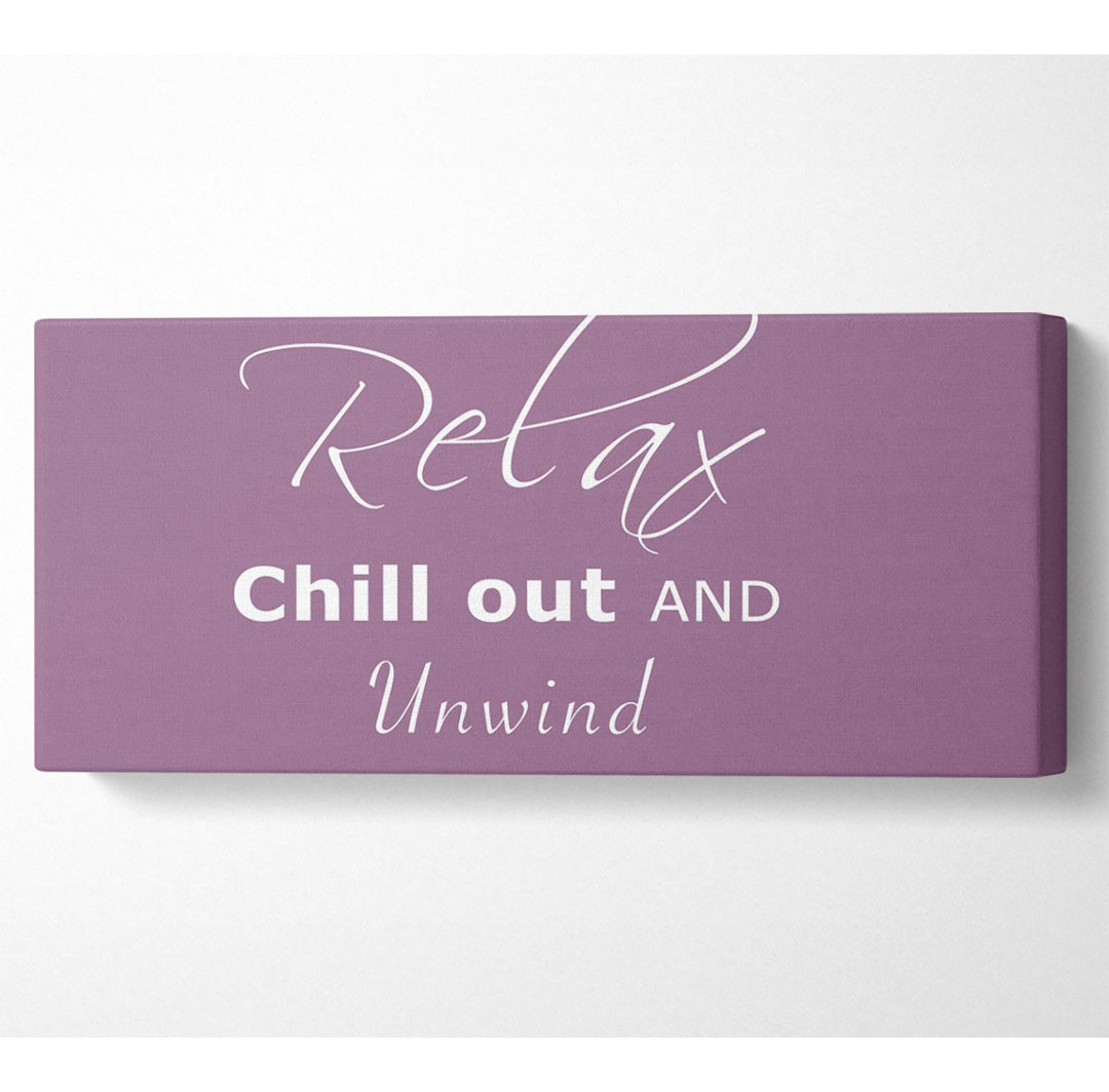 Badezimmer Zitat Relax Chill Out Dusty - Wrapped Canvas Typography