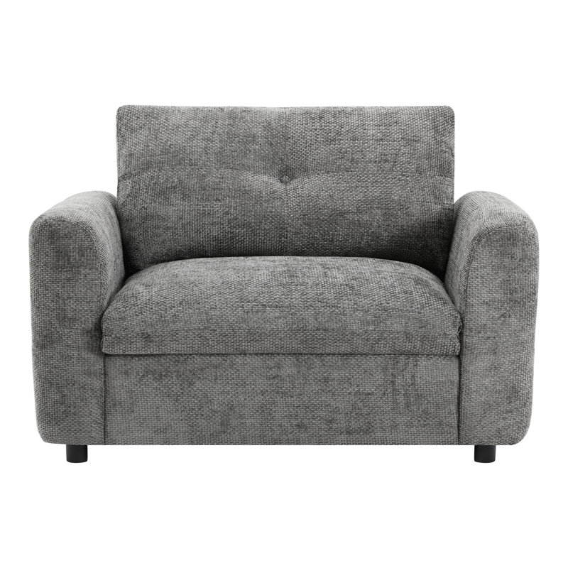 Fauteuil à accoudoirs simple en mousse à haute densité avec chenille Pull * Line et 42 po x 33 po, pour le salon Solitude A Quiet Space