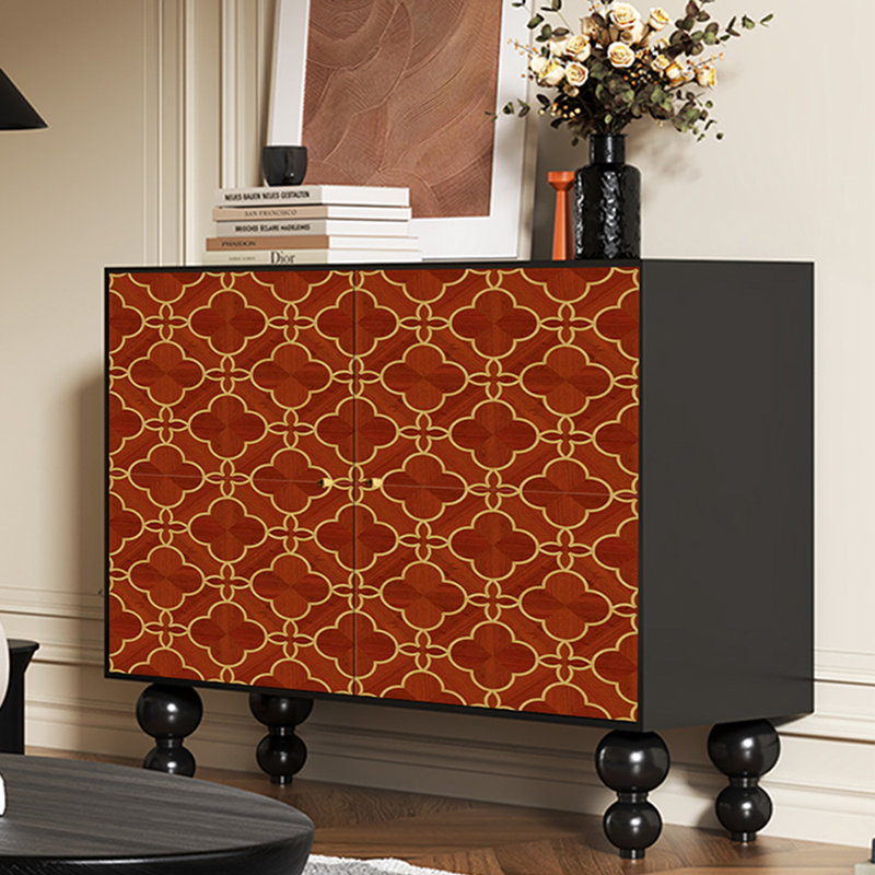 Console en bois massif de style Mid-Century