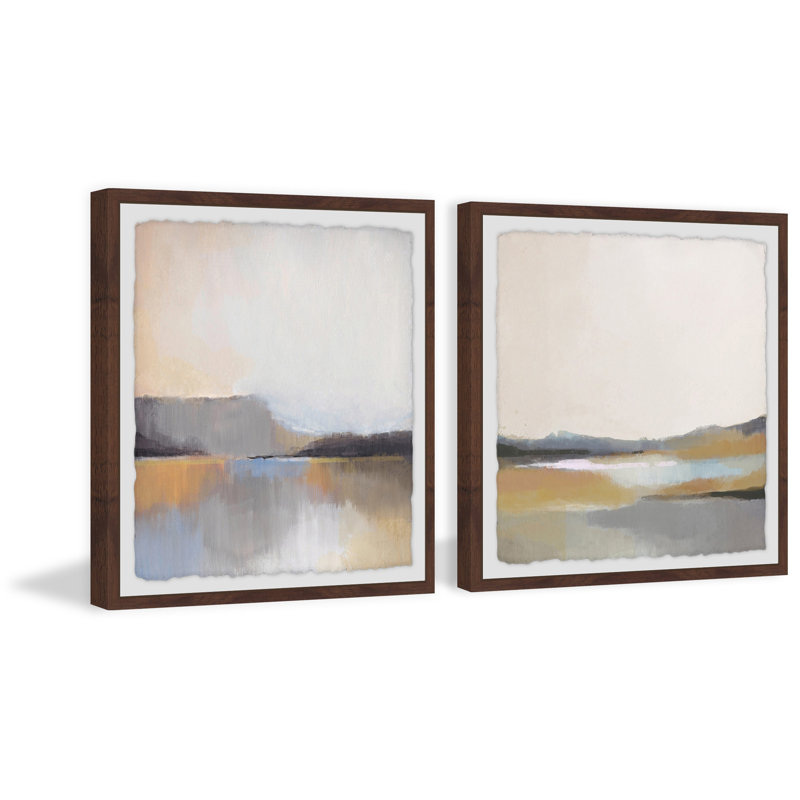 Dunes par Marmont Hill - ensemble de reproductions sur papier encadré, H 12 po x l 12 po x P 1,5 po