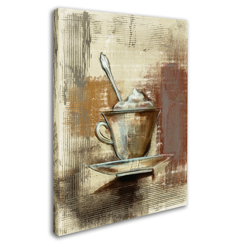 « café classico iii neutral », reproduction sur toile tendue, H 24 po x l 18 po x P 2 po