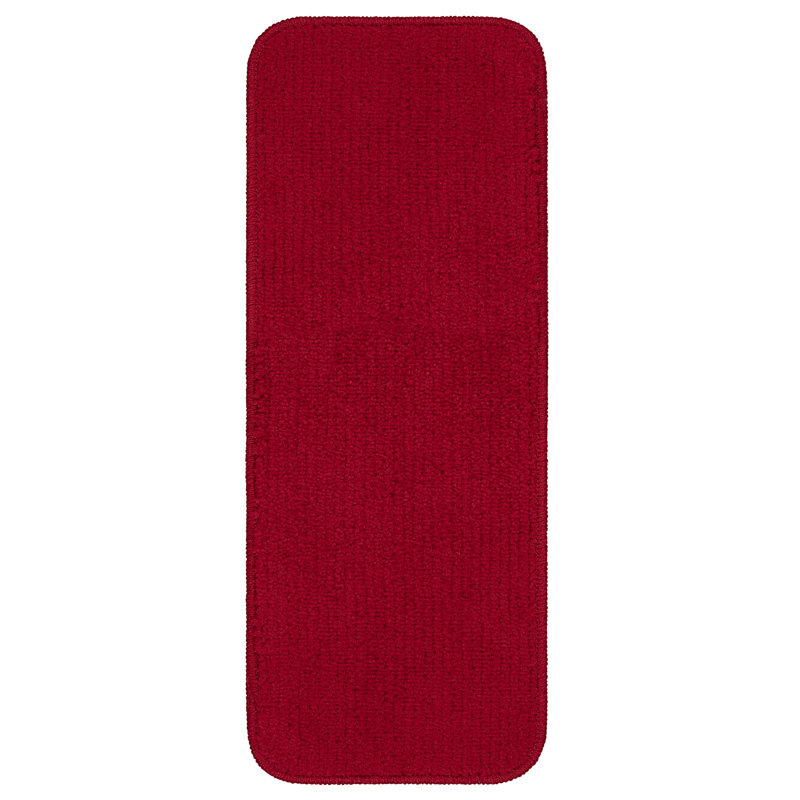 Tapis d'escalier lavables d'intérieur / extérieur Softy, Rouge, 8" x 30", 7