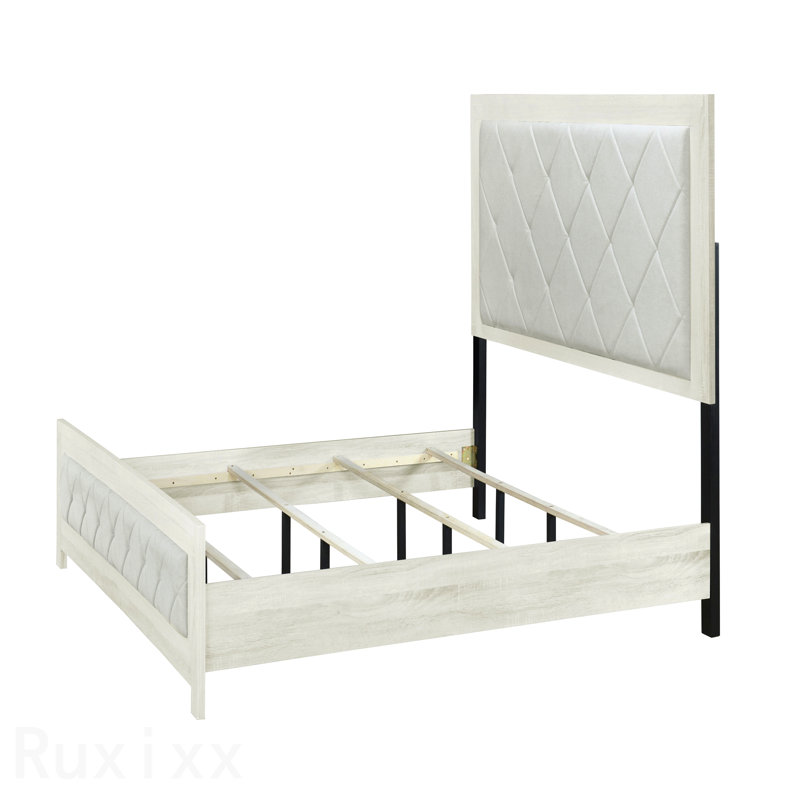 Lin Jehoram beige et grand lit beige, Beige, Grand lit
