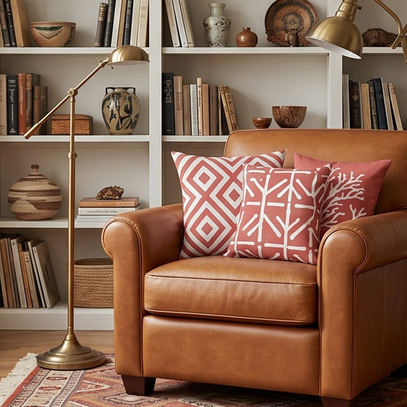  Ensemble de 3 coussins décoratifs intérieurs / extérieurs colorés