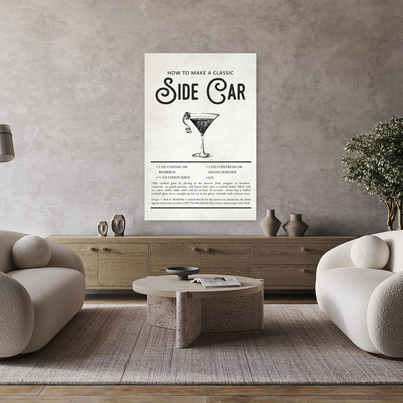 Art contemporain rétro Side Car Classic, H 48 po x l 32 po