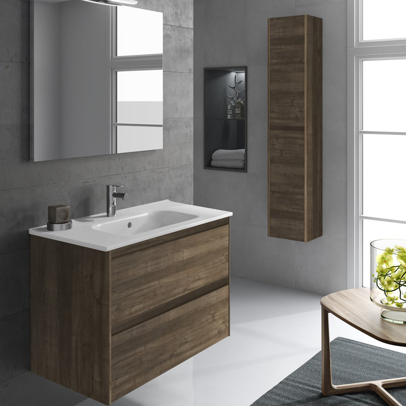 Ambra 23.8'' W Single Vanity, Matte White