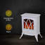 Baty Electric Stove Heater with Realistic Flame Effect, 2000W, White