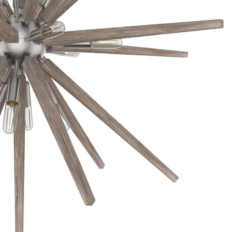 Lustre sphérique Spoutnik 18 lumières Jupiter Star, Nickel brossé