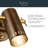 Ruehl 5.50-inch 1-Light Flush Mount in Lacquered Bronze with Lacquered Brass Accents-126562281