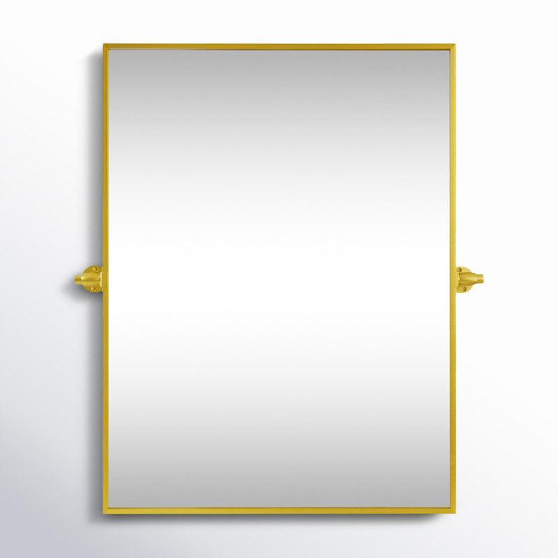 Belfield Metal Wall Mirror, 21" x 32", Gold