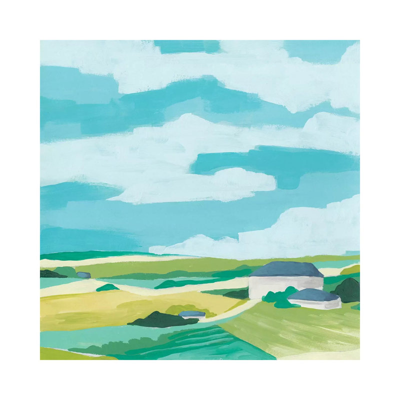 Village Valley II 1 Piece Wrapped Canvas Wall Art, 45.72 cm H x 45.72 cm W