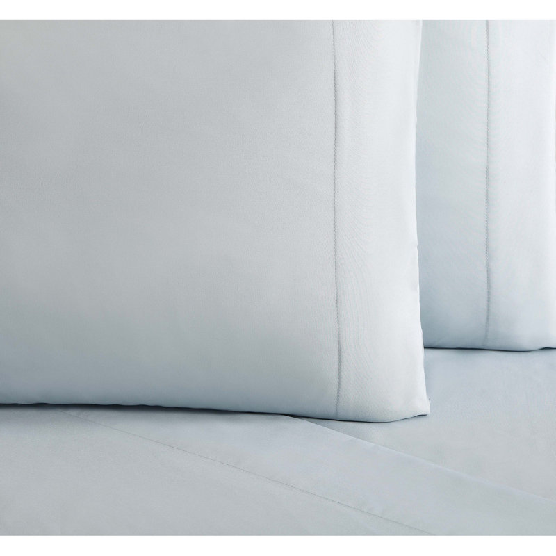 Light Blue Twin Polyester Microfiber 3-Piece Sheet Set