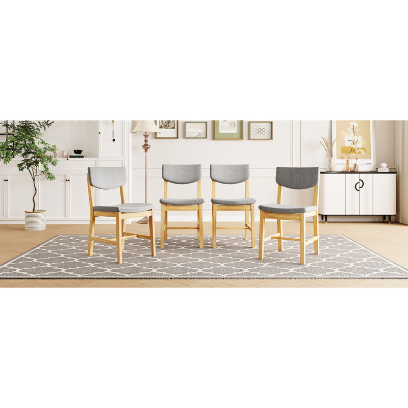 Chaises d'appoint rustiques en bois d'hévéa pour la salle à manger et le salon