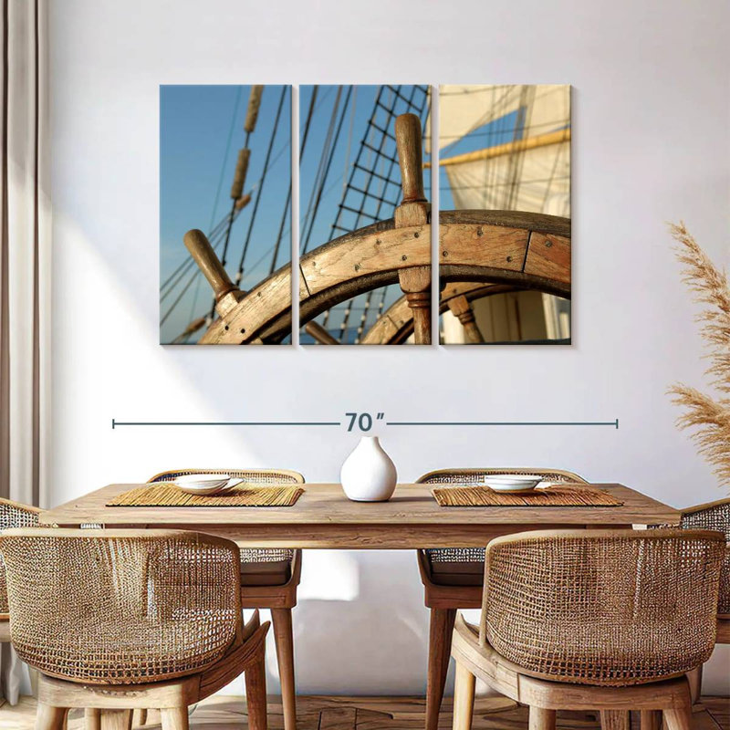 Mehar Sailing Ship Helm, 36" H x 57" W