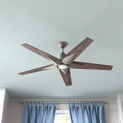 Ventilateur de plafond standard à 5 pales 56 po avec télécommande et ensemble d'éclairage Bashirah