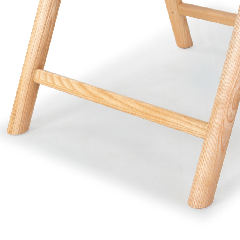 Shaylie Upholstered Seat Folding Dining Chair, Natural/White