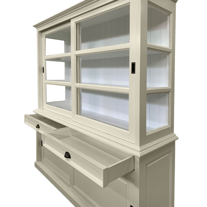 Jacksonport Display Cabinet, Cream/White