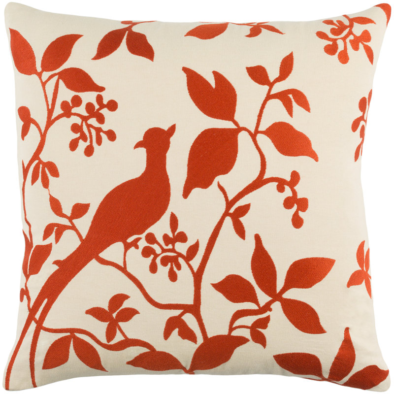 Kingdom Embroidered Cotton Reversible Throw Pillow, Light Gray, Pillow Cover Only